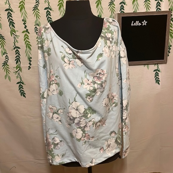 NWT ASOS Size 16 Floral Cropped Sweatshirt A5 - Picture 1 of 2